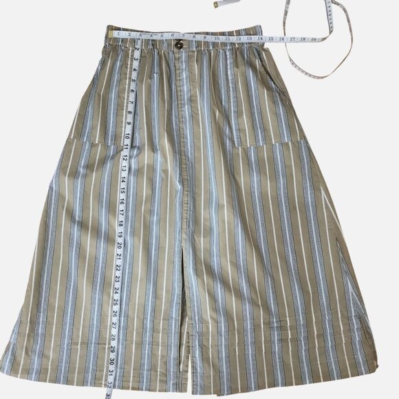 DAMSON MADDER Kylie Organic Cotton Ruffle Blouse Skirt Set Striped UK12 US8 NWOT - Picture 7 of 11